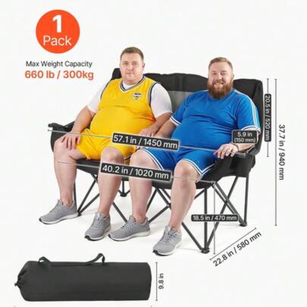 Wine Bag Carry Two - Chaise de camping double surdimensionnée pour