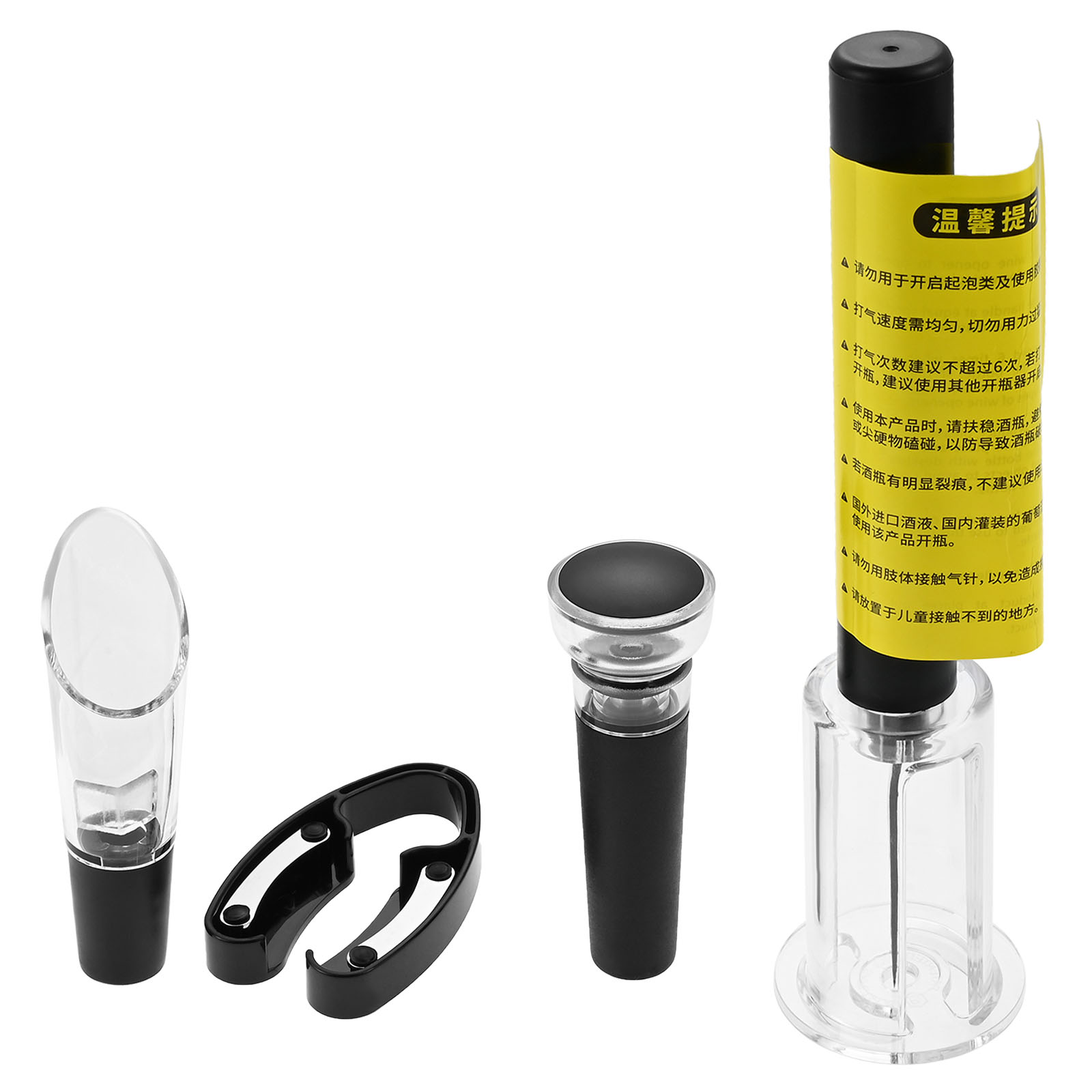 Bottle Stopper Set - Pompe à pression d'air Portable, ouvre-bouteille