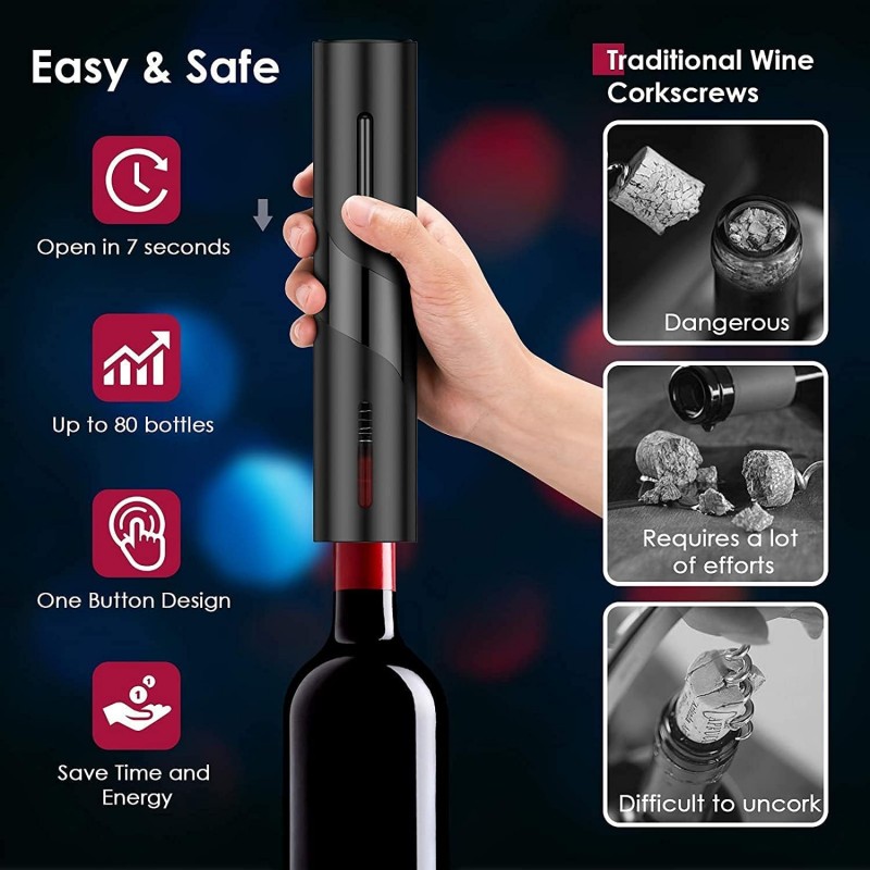 Tire-bouchon électrique automa - Bottle Stopper Set avis et prix