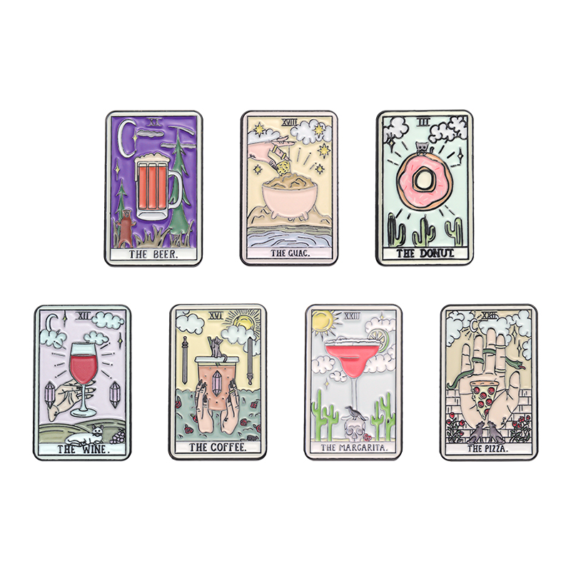 Épingles en émail de tarot ali - Wine Beer Pizza avis et prix