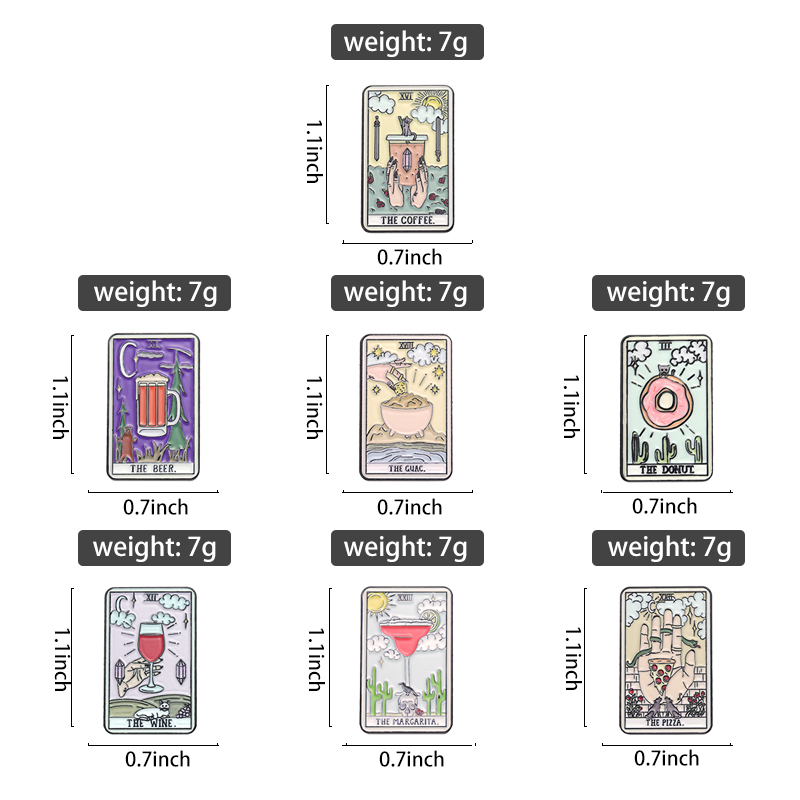 Épingles en émail de tarot ali - Wine Beer Pizza avis et prix